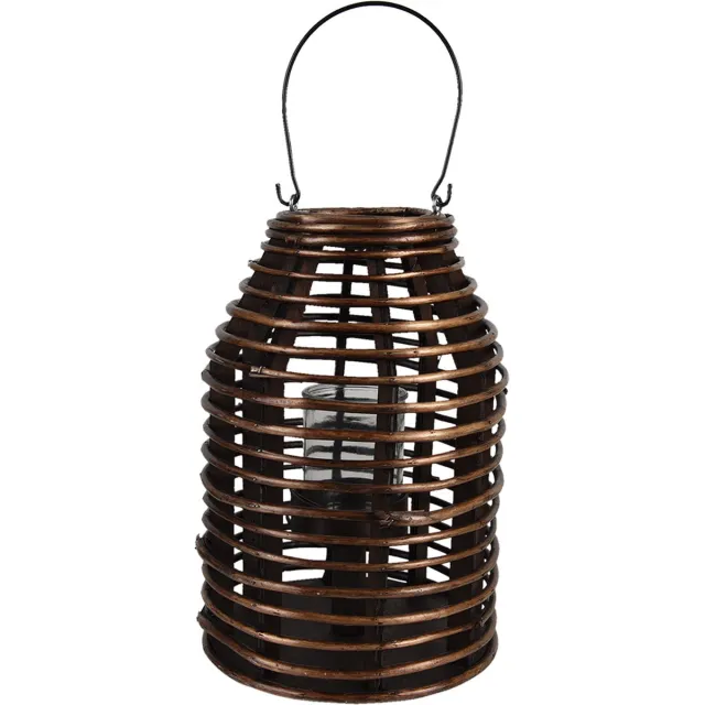 Clayre & Eef Windlicht Ø 22x32 cm Bruin Hout