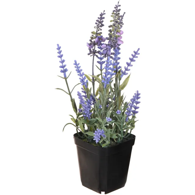 Viana Kunstmatige Lavendel in Pot Bloeiende Kunstplanten 25cm paars