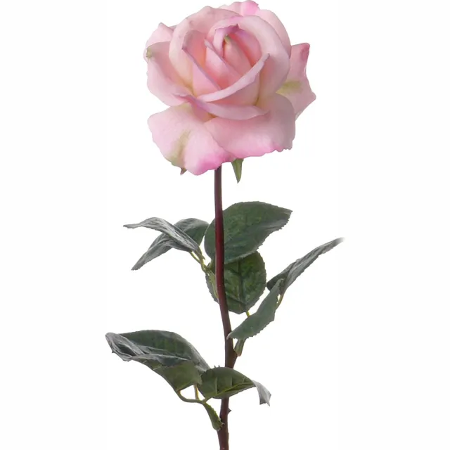 Top Art Kunstbloem roos Caroline - roze - 70 cm - zijde - kunststof steel - decoratie bloemen
