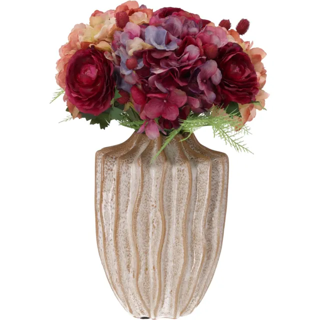 maxifleur Kunstplanten Herfstboeket kunstbloemen Jolien Quimper 45cm Burgundy