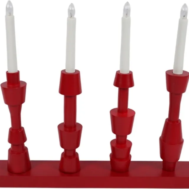 Konstsmide Kandelaar 4lampjes - Rood