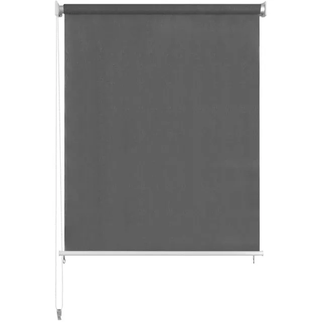 Famanu Rolgordijn voor buiten, verduisterend, antracietgrijs, 165 x 140 cm, ideaal voor privacy en zonwering op terras of balkon, voegt stijl toe aan buitenruimtes
