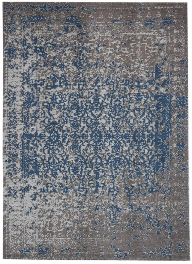 Dutch XXL Vintage Buitenkleed | Sunny | Verweerd | Beige/Blauw | Buitentapijt | Tuintapijt