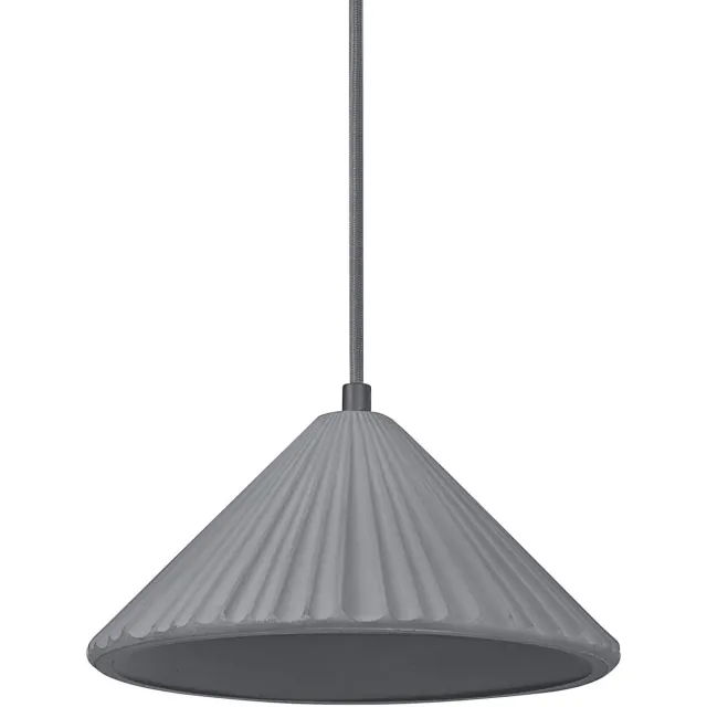 Osram DECOR Concrete Pyramid betonnen hanglamp, 250 mm, in donkergrijs, met metalen en betonnen behuizing, voor moderne binnenverlichting, flexibele armatuurkeuze dankzij de E27 fitting