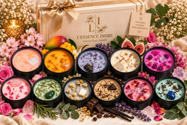 L'essence indre Luxury Collection – 11 Luxe Geurkaars – Decoratieve Kaars – Sfeervolle Cadeaukaars Mix