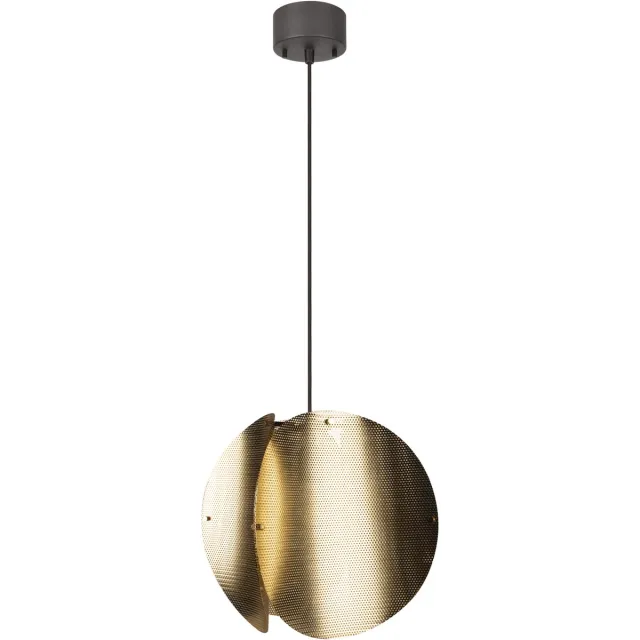 Osram DECOR Gevouwen Globe Hanglamp E27, 380mm, Goud, Staal geëlektroplateerd, Industrieel, Textielkabel