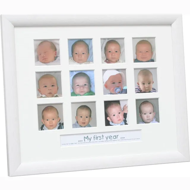 Deknudt Frames multifotolijst S54ST9 - wit - 12x 5x5 cm met tekstvak