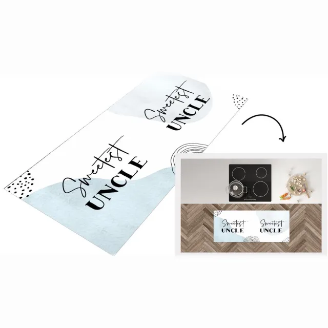 KitchenYeah Keukenloper - Loper keuken - Quotes - Oom - Liefde - Uncle - 120x50 cm - Keukenloper vinyl Multicolor