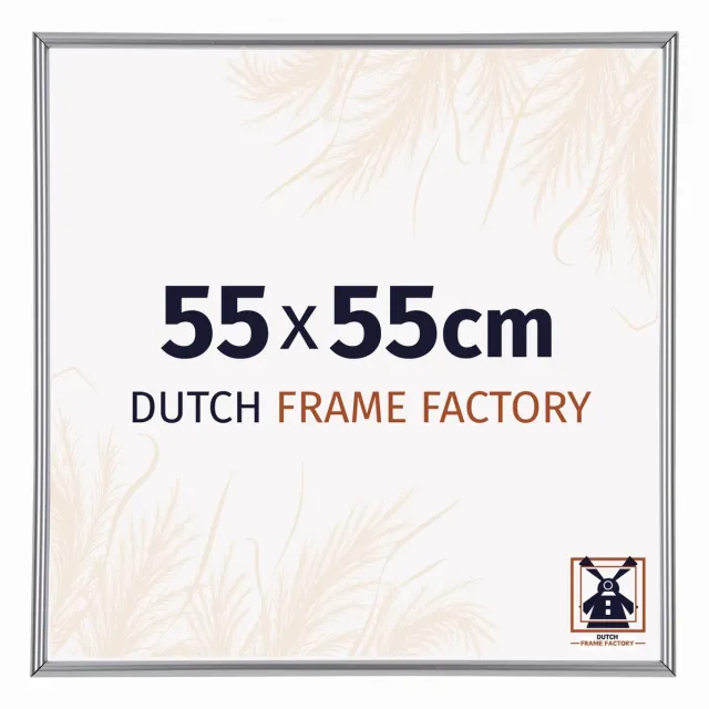 Dutch Frame Factory Fotolijst 55x55 cm - Kunststof - Zilver Hoogglans - Angers