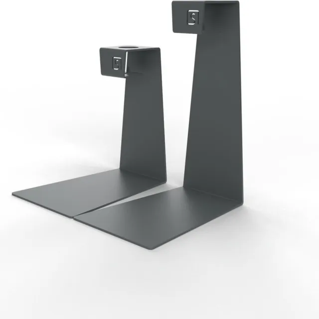 Steellish Kandelaar Mono | Donkergrijs - Antraciet | Robuust | Industrieel | Kaarsenhouder | Modern | Mix en Match | Metaal | 2 stuks