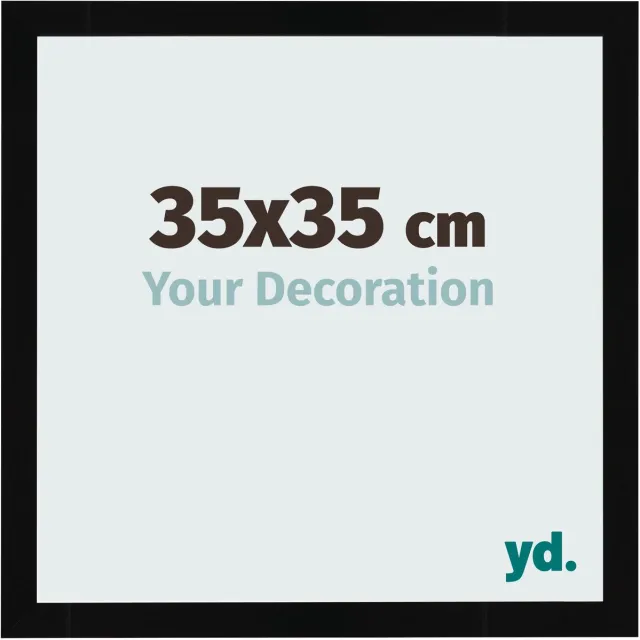 yd. Your Decoration - Fotolijst 35x35 cm - MDF - Zwart Hoogglans - Bologna