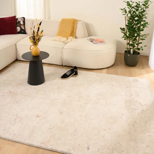 Tapeso Vintage vloerkleed - Classic Marjorie crème/beige 120x170