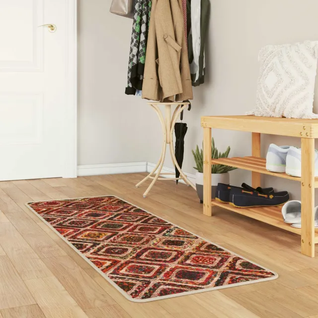 vidaXL Vloerkleedloper MARSA Meerkleurig 50 x 200 cm Polyester en PVC, foto 2