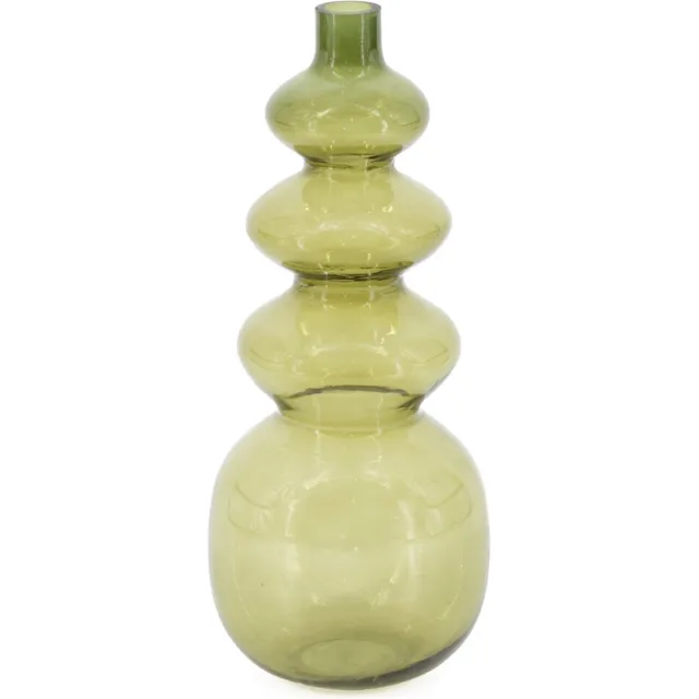 homebound by ky Glazen vaas olive | 36x15cm | bloemenvaas olive