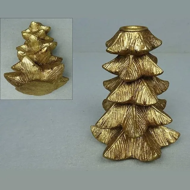 Meander Kandelaar Kerstboom M goudkleur 11,8x10x15cm Zie foto