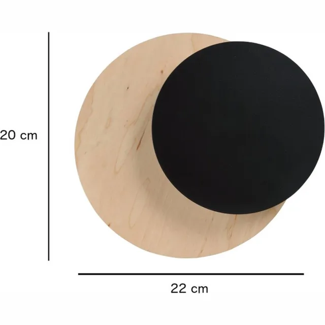 Emibig Kalmar wit met hout muurlamp cirkel 1x G9 - Perfecte verlichting voor elke ruimte