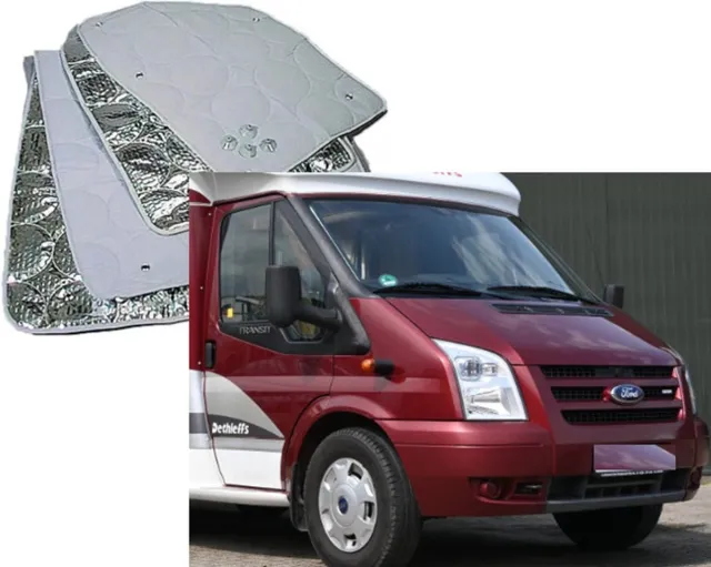 geschikt voor ford transit Raamisolatie Geschikt voor Ford Transit bouwjaar 2000-2014 isolatie voorraam Ford transit camper Raamisolatie, Raamfolie isolerend camper, tegen hitte en kou zilver