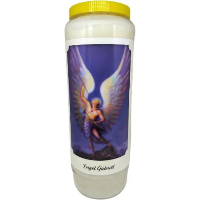 noveenkaars Engel Gabriel - Noveenkaars - 9 dagen brander (5 stuks) Wit