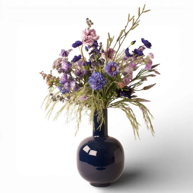 Winq Kunstbloemen Boeket Blauw en Lila-hoogte 75cm-gebonden boeket