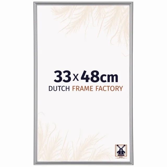 Dutch Frame Factory Fotolijst 33x48 cm - Kunststof - Zilver Hoogglans - Angers