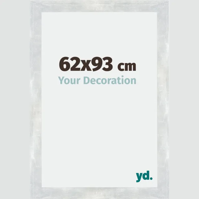 yd. Your Decoration - Fotolijst 62x93 cm - MDF - Zilver Glanzend Vintage - Mura