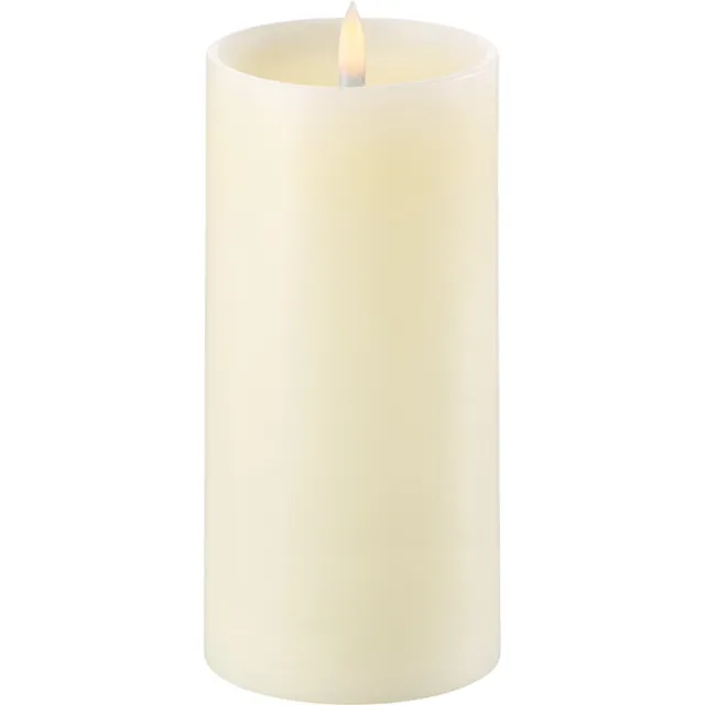 Uyuni Led Rustieke Kaars Ivory- 15CM / Uyuni Verlichting Schouder Pijler Kaars 7,8 x 15,2cm / met dimfunctie ivoor