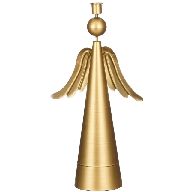 Mica Decorations Kerst kandelaar engel - goud