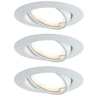 Paulmann Inbouwspot Led Coin Base Kantelbaar Wit 3x5w