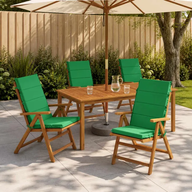 vidaXL Kussen voor stoel met hoge rug GEMERT 6 st 100% Polyester Groen