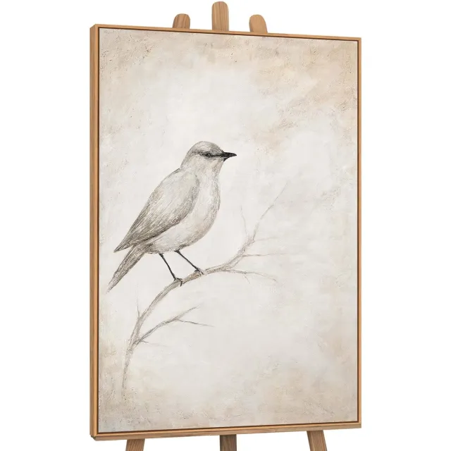 YS Canvas schilderij handgeschilderd singing pause abstract – YS-Art Gallery – Luxe wanddecoratie voor woonkamer – Modern schilderij voor slaapkamer en hal Wood