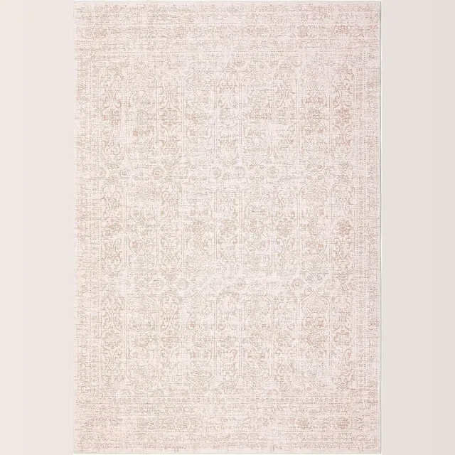 Triumpunpre Oosters Vintage Vloerkleed - Wasbaar Antislip Kortpolig Bloemmotief - Roze - 60x230 cm
