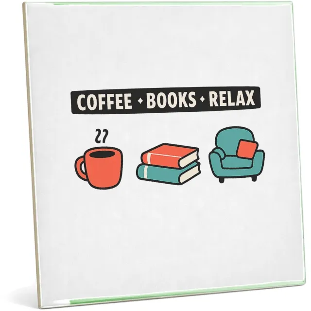 Mr Cadeautjes Tegel 20 x 20 cm - design Drie-onderdelen grapcompositie met een losse hoofdafkorting | cadeau Wit