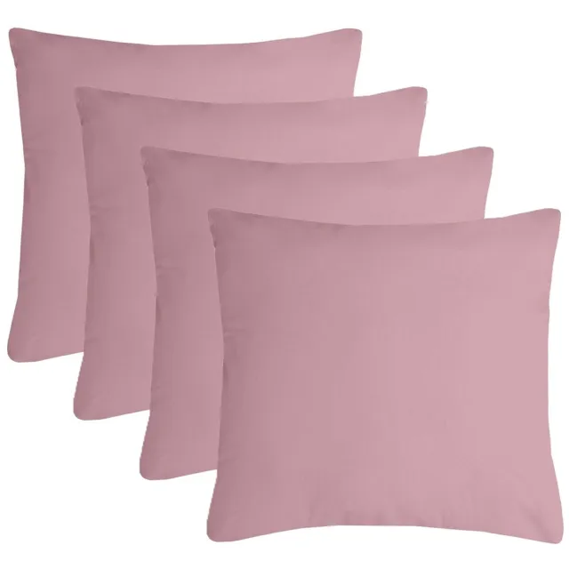 Stof Textile sierkussen Nelson - 4x - roze - 40 x 40 cm - bank kussens - zitkussens - binnen/buiten - polyester