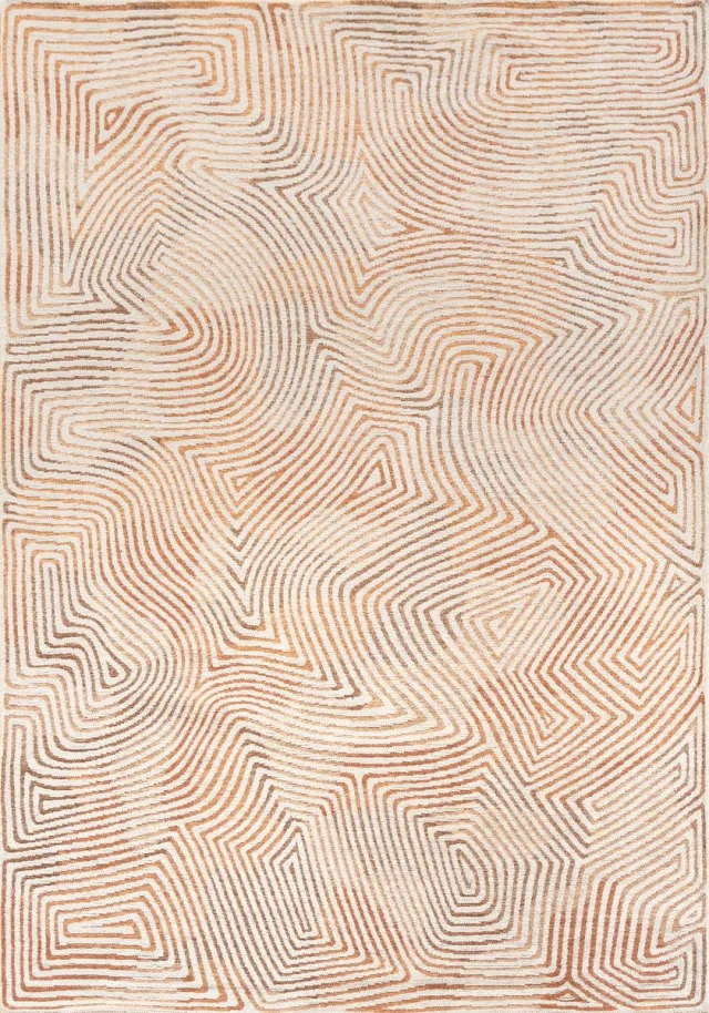 Louis de Poortere Wasbaar Binnen & Buiten Vloerkleed - 140 x 140 cm - Louis De Poortere Coral Indian Sand - Laagpolig Tapijt - Gerecycled PET - Made in Belgium - Circulair Rood