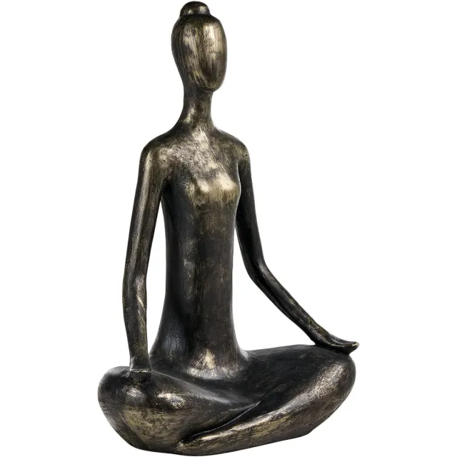 Beliani YOGHINA - Tuinbeeld - Zwart/Goud - 38 x 21 x 60 cm - Magnesiumoxide