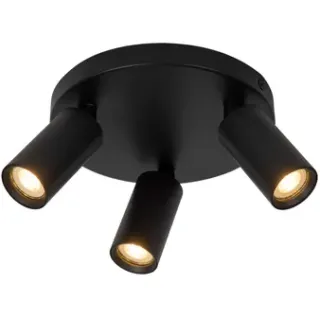 Lucide Opbouwspot Ritmo - Zwart - 18cm - 3xgu10