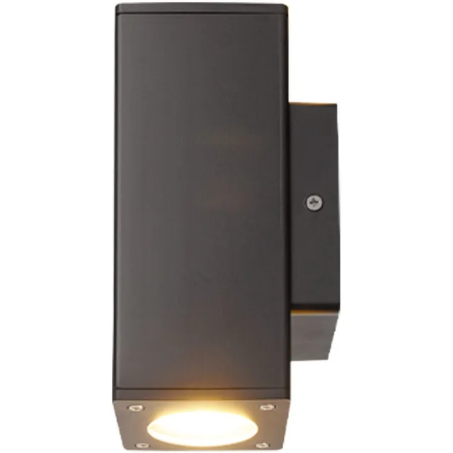 Heitronic Buitenwandlamp Wandlamp Gevellamp Up Down Antraciet Roestvrij staal H 18,6 cm