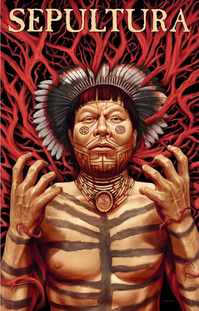 Rock Off Sepultura - Roots Textiel Poster - Multicolours