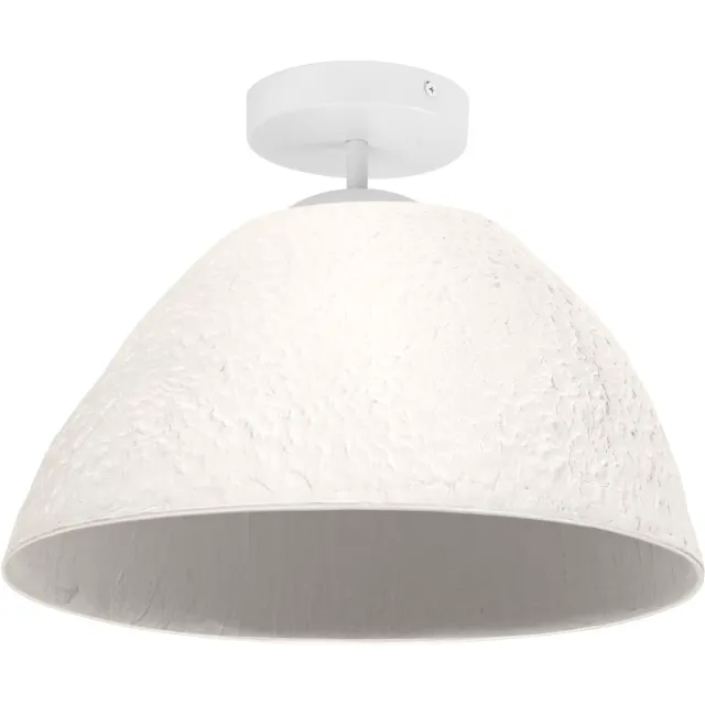 Osram plafondlamp Decor Camel Bell wit van metaal en papier-maché, E27, 375 mm diameter, lampenkap van gerecycled materiaal, duurzaam dankzij vervangbare lichtbron, eenvoudig te installeren