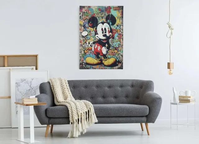 Trendex Global Canvas Schilderij - Urban Art - Cartoon Karakter - Pop Art - Graffiti - 150x100 cm Kleurrijk