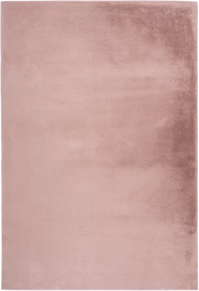 Padiro laagpolig vloerkleed met zachte uitstraling 200 x 290 cm - oudroze - modern effen ontwerp - met een zachte uitstraling - voor vloerverwarming - van polyester en katoen