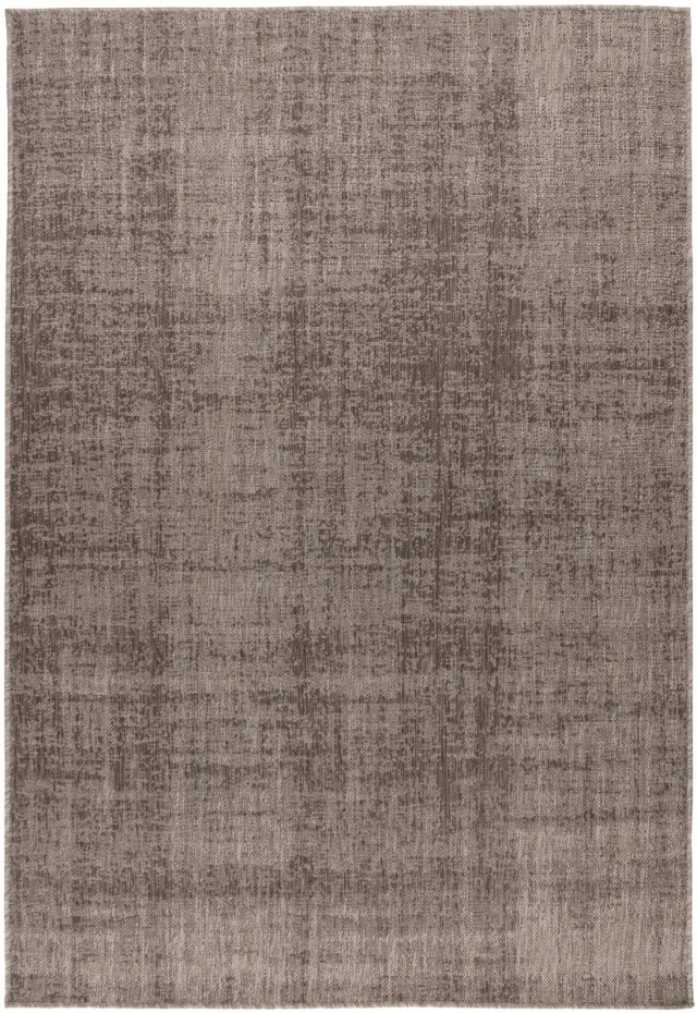 Padiro stijlvol laagpolig vloerkleed 160 x 230 cm - donkerbeige - modern effen ontwerp - voor binnen en buiten - voor vloerverwarming - van polypropyleen