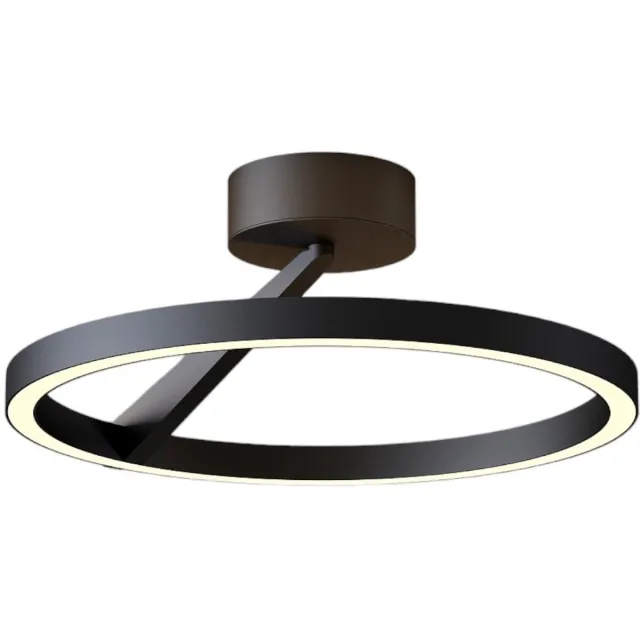 Artdelight Plafondlamp Oregon up down Ø 33 cm zwart