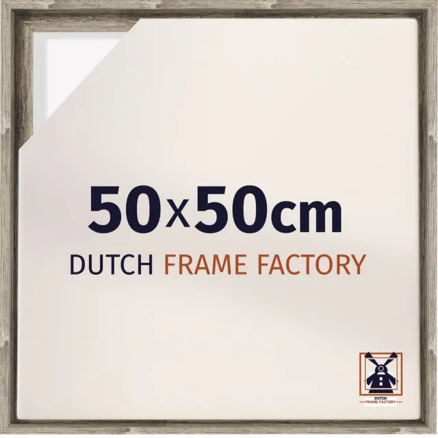 Dutch Frame Factory Baklijst 50x50 cm - Sonoma Eiken - Geschikt voor Canvasdoek - MDF Baklijst Lausanne