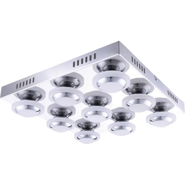 Wofi LED plafondlamp 40,5 Watt metalen verlichting armatuur Wofi 9589.09.01.0000 zilver