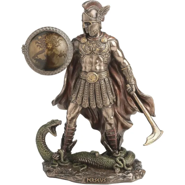 Veronese Design Beeld/figuur - Perseus de Doder van Medusa - (hxbxd) ca. 17cm x 13,7cm x 7,6cm brons