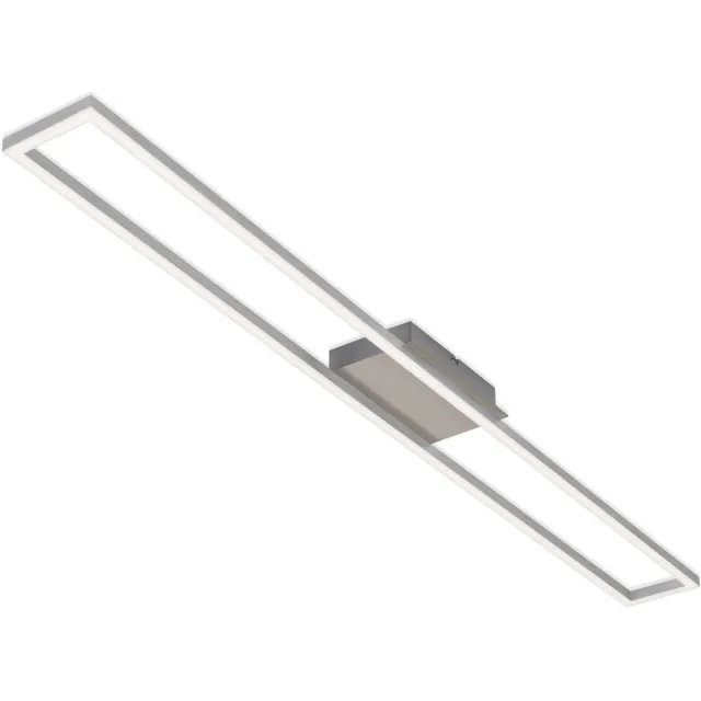 B.K.Licht Briloner Lampen - LED plafondlamp, dimbaar, geheugenfunctie, 20 W, 3.000 K, mat nikkel aluminium wit