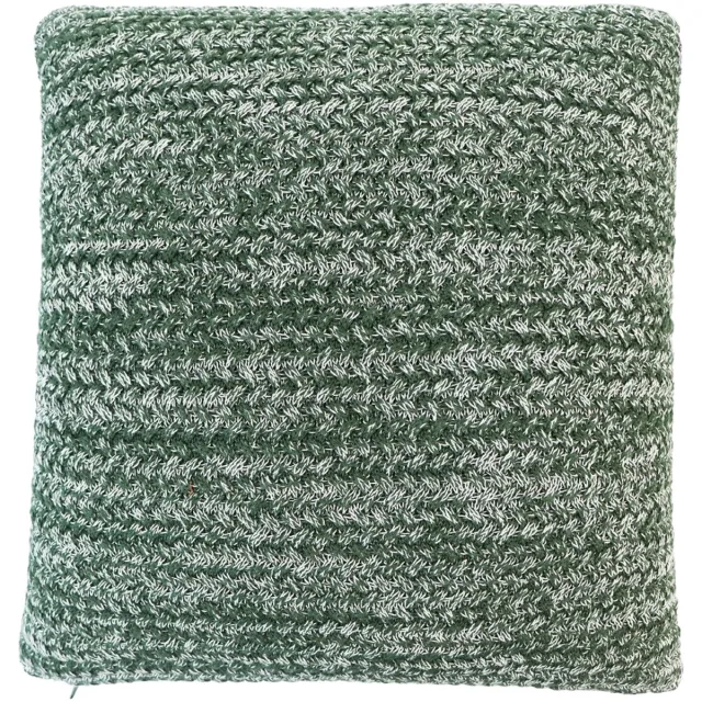 Urbane Hide Kussenhoezen | Kussenhoes | Kussenhoesjes | Sierkussen | 45x45 cm | Textuur gebreide | Katoen | Gemêleerd groen | Zonder binnenkussen