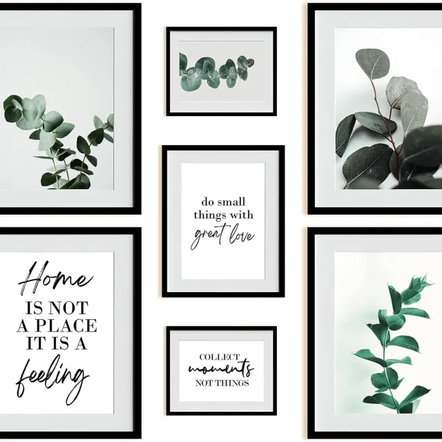 Bartschibär Set van 7 Eucalyptus Posters - Wanddecoratie A4, A5, A6