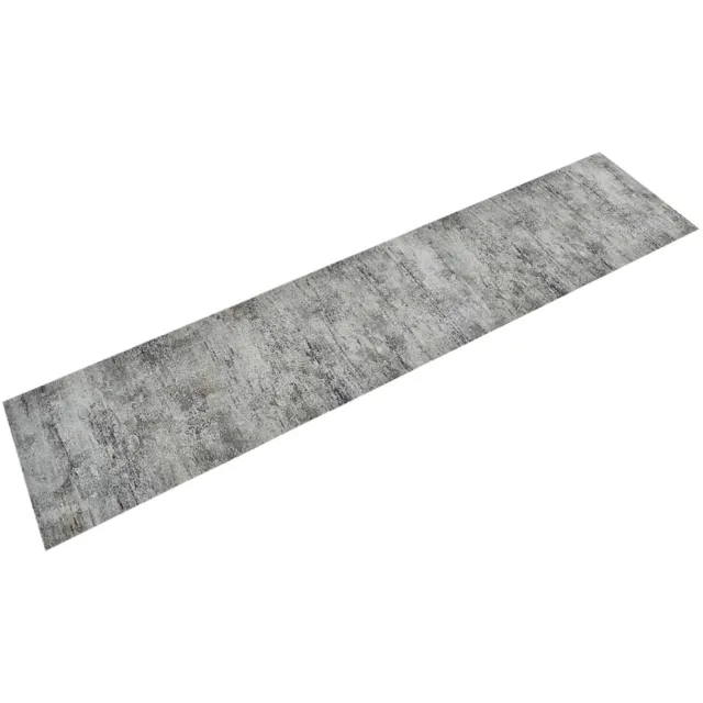 vidaXL Keukenmat wasbaar betonprint 60x300 cm fluweel Grijs